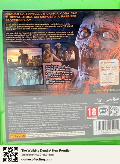 The Walking Dead: A New Frontier Xbox One, Italy box back