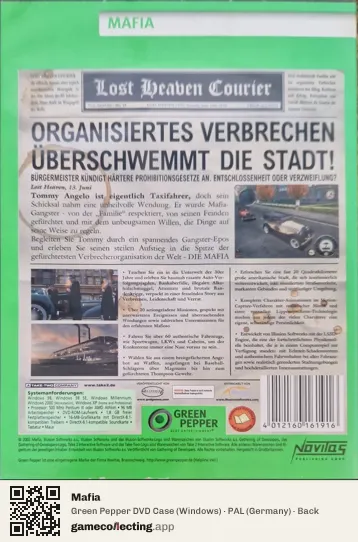 Mafia Computer, Germany box back
