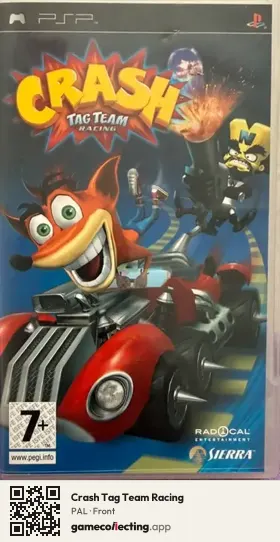 Crash Tag Team Racing PlayStation Portable, PAL box front