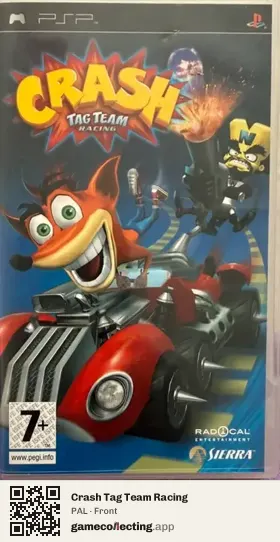 Crash Tag Team Racing PlayStation Portable, PAL box front