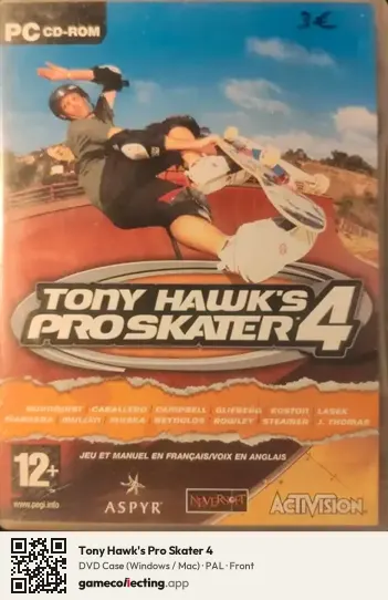 Tony Hawk's Pro Skater 4 Computer, PAL box front