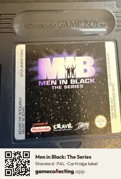 Men in Black: The Series Game Boy Color, PAL cartridge label