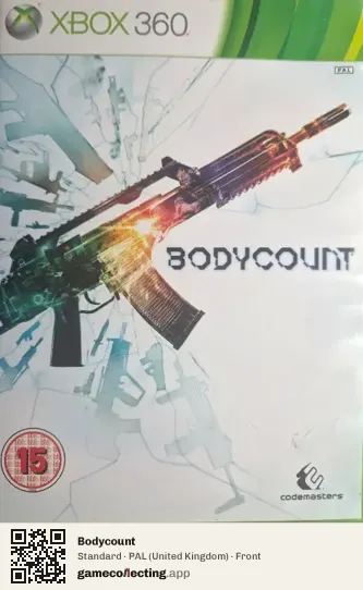 Bodycount Xbox 360, United Kingdom box front