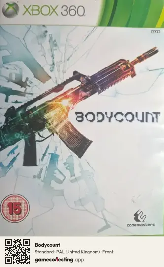 Bodycount Xbox 360, United Kingdom box front