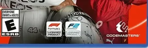 F1 2020, the ESRB box on its front