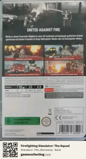 Firefighting Simulator: The Squad Nintendo Switch, Germany box back