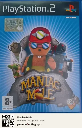 Maniac Mole PlayStation 2, Italy box front