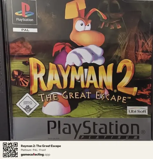 Rayman 2: The Great Escape PlayStation, PAL box front
