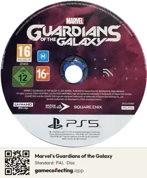 Marvel's Guardians of the Galaxy PlayStation 5, PAL disc