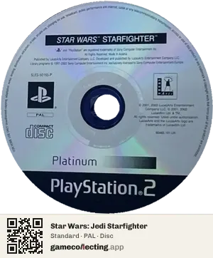 Star Wars: Jedi Starfighter PlayStation 2, PAL disc