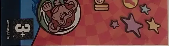 Super Monkey Ball Touch & Roll, the PEGI square on its front