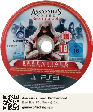 Assassin's Creed: Brotherhood PlayStation 3, PAL disc