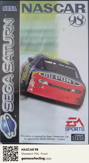 NASCAR 98 Sega Saturn, PAL box front