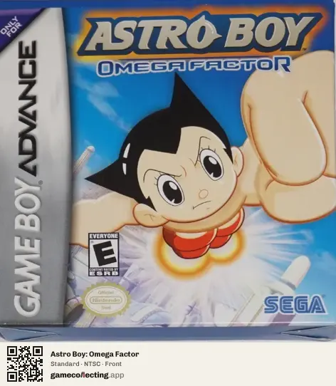 Astro Boy: Omega Factor Game Boy Advance, NTSC box front