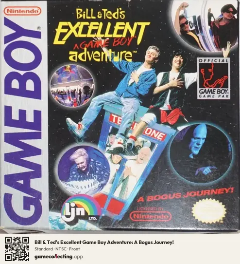 Bill & Ted's Excellent Game Boy Adventure: A Bogus Journey! Game Boy, NTSC box front