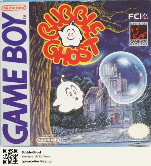 Bubble Ghost Game Boy, NTSC box front