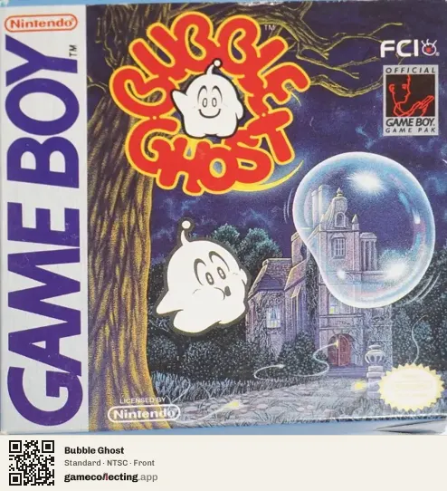 Bubble Ghost Game Boy, NTSC box front