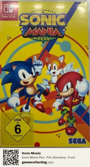 Sonic Mania Nintendo Switch, Germany box front