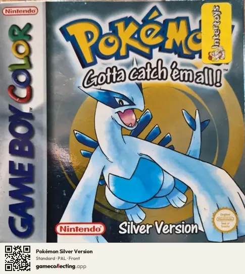 Pokémon Silver Version Game Boy Color, PAL box front