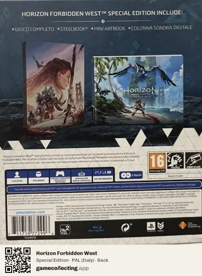 Horizon Forbidden West PlayStation 4, Italy box back