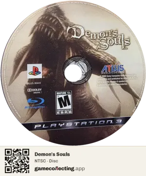Demon's Souls PlayStation 3, NTSC disc