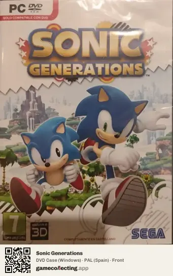 Sonic Generations Computer, Spain box front