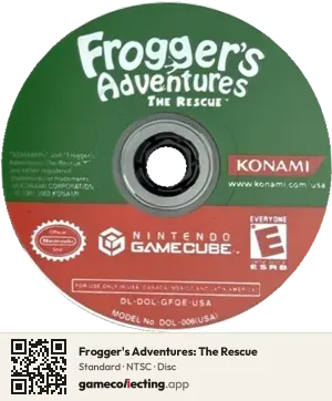 Frogger's Adventures: The Rescue Nintendo GameCube, NTSC disc