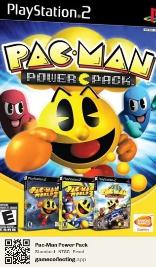 Pac-Man Power Pack PlayStation 2, NTSC box front