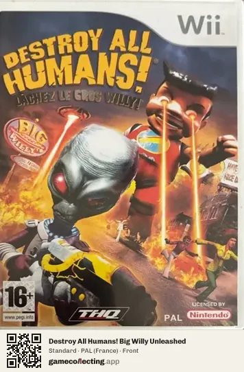 Destroy All Humans! Big Willy Unleashed Nintendo Wii, France box front