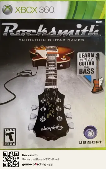 Rocksmith Xbox 360, NTSC box front