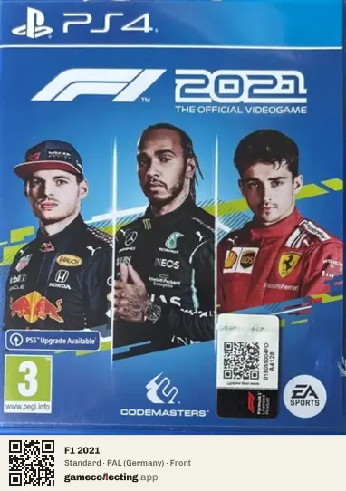 F1 2021 PlayStation 4, Germany box front