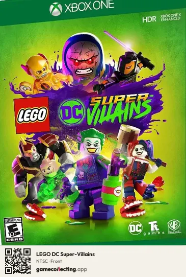 LEGO DC Super-Villains Xbox One, NTSC box front