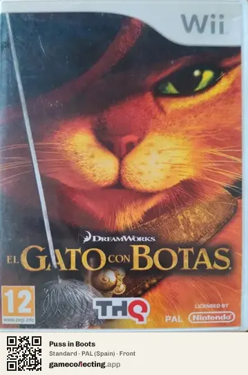 Puss in Boots Nintendo Wii, Spain box front
