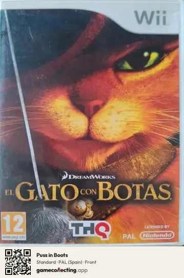 Puss in Boots Nintendo Wii, Spain box front