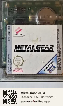Metal Gear Solid Game Boy Color, PAL cartridge label