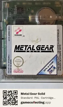Metal Gear Solid Game Boy Color, PAL cartridge label