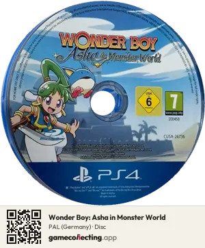 Wonder Boy: Asha in Monster World PlayStation 4, PAL disc