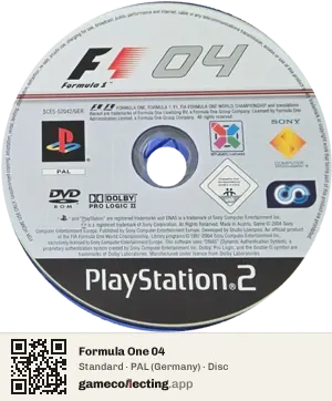 Formula One 04 PlayStation 2, PAL disc