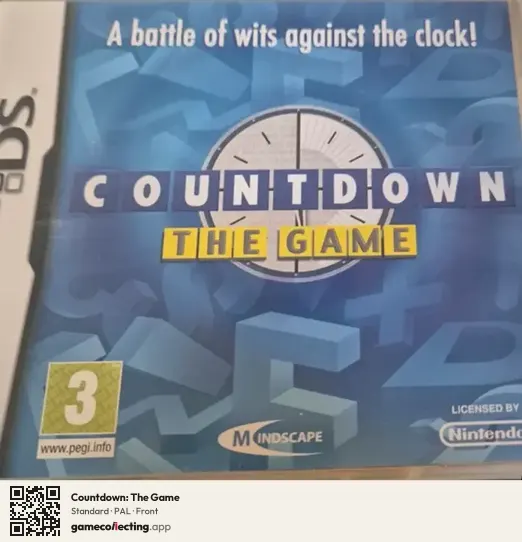 Countdown: The Game Nintendo DS, PAL box front