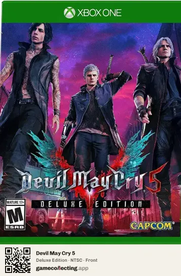 Devil May Cry 5 Xbox One, NTSC box front