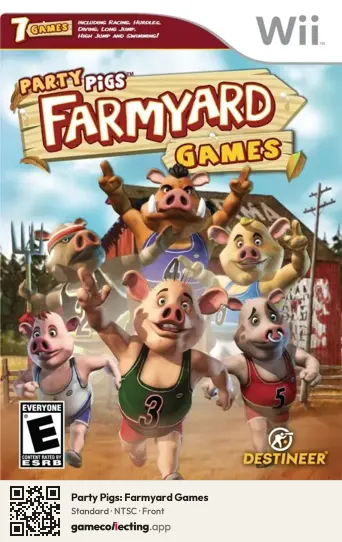 Party Pigs: Farmyard Games Nintendo Wii, NTSC box front