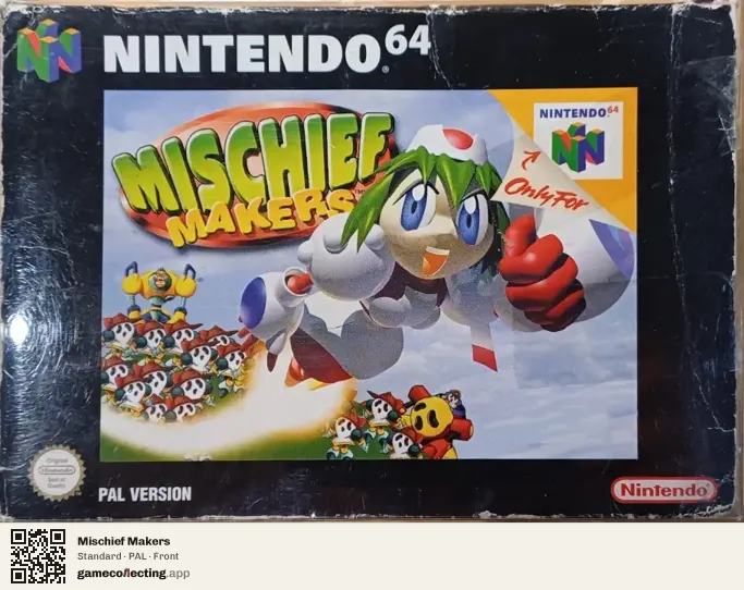 Mischief Makers Nintendo 64, PAL box front