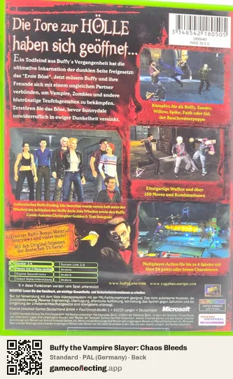 Buffy the Vampire Slayer: Chaos Bleeds Xbox, Germany box back
