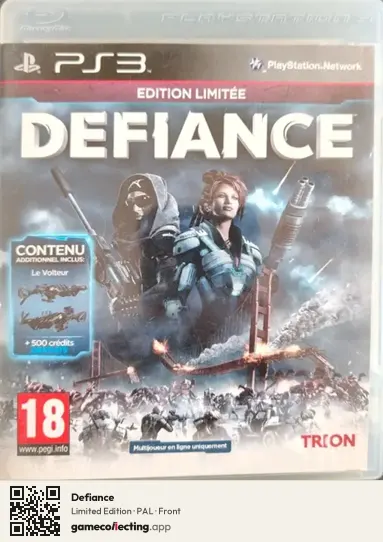 Defiance PlayStation 3, PAL box front