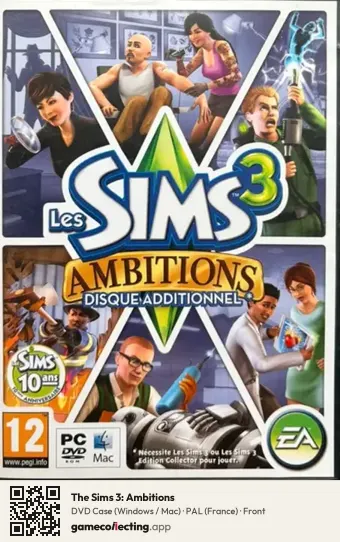 The Sims 3: Ambitions Computer, France box front