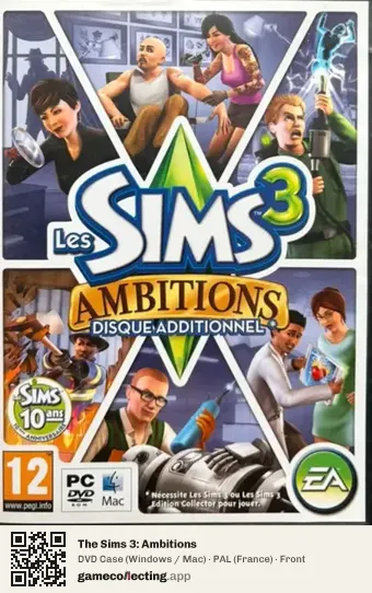 The Sims 3: Ambitions Computer, France box front