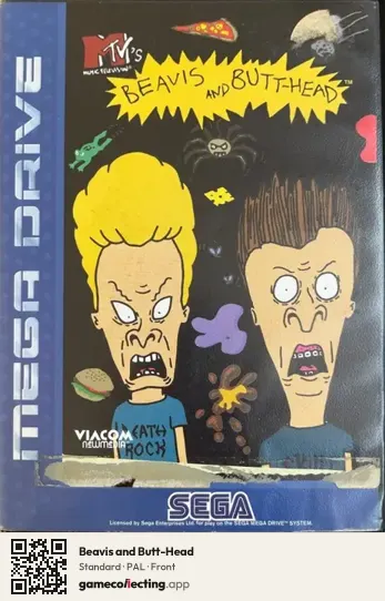 Beavis and Butt-Head Sega Mega Drive / Genesis, PAL box front