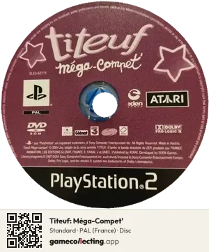 Titeuf: Méga-Compet' PlayStation 2, PAL disc