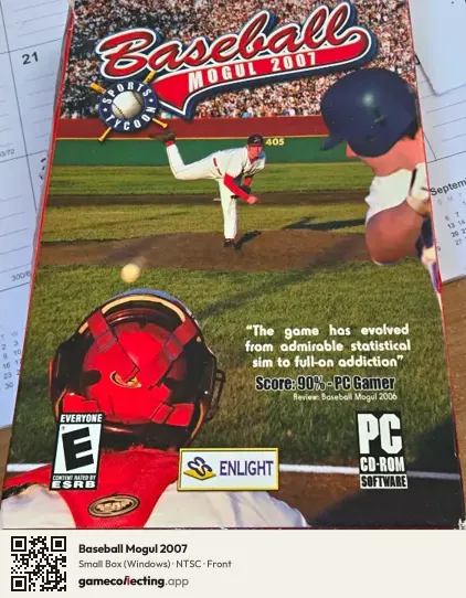 Baseball Mogul 2007 Computer, NTSC box front