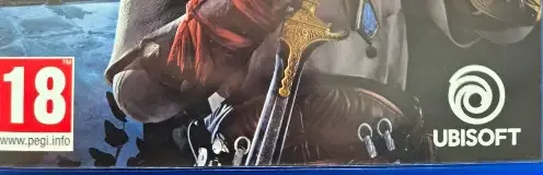 Assassin's Creed Mirage, the PEGI square on its front